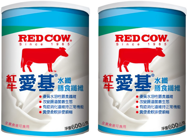 RED COW 紅牛 水纖膳食纖維, 600g, 2罐