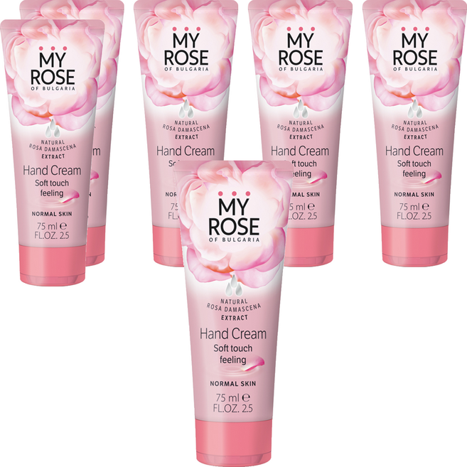MY ROSE 柔嫩護手霜 大馬士革玫瑰香, 75ml, 6個