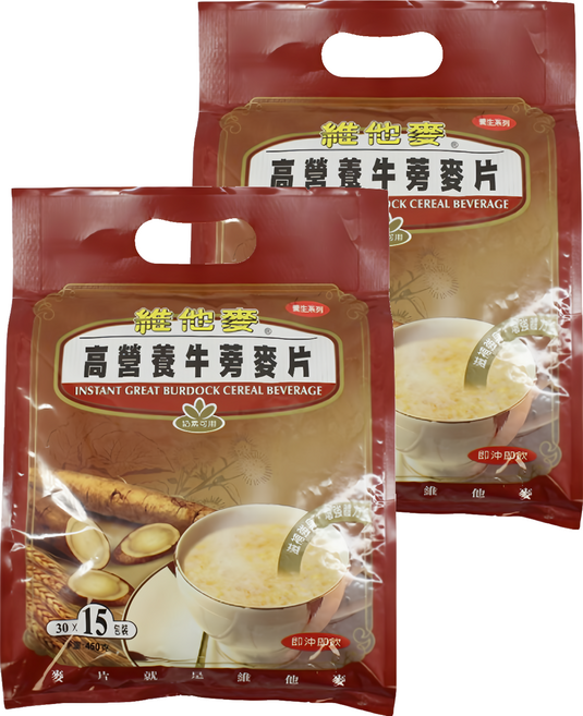 Vitamax 維他麥 牛蒡麥片 風味獨特 隨身包裝 15包, 30g, 2袋