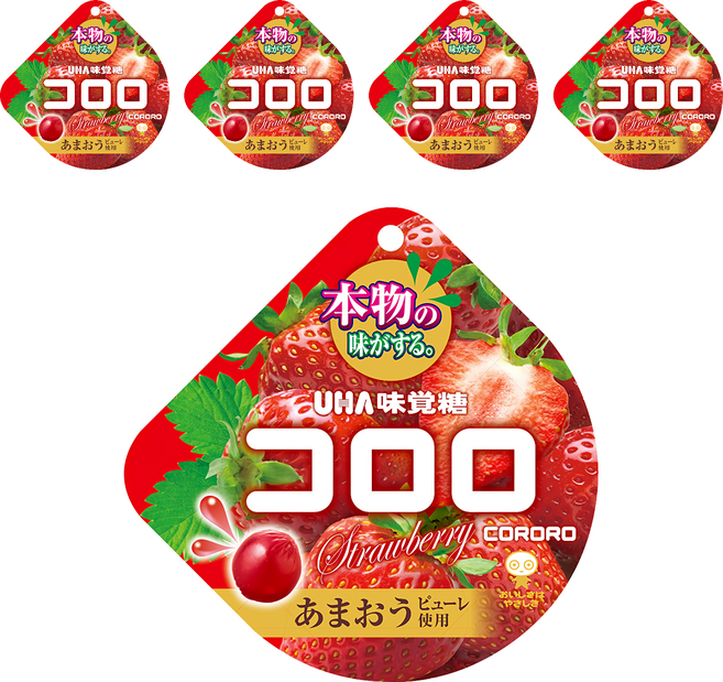 UHA 味覺糖 Cororo 酷露露 Q糖 草莓口味, 40g, 5包