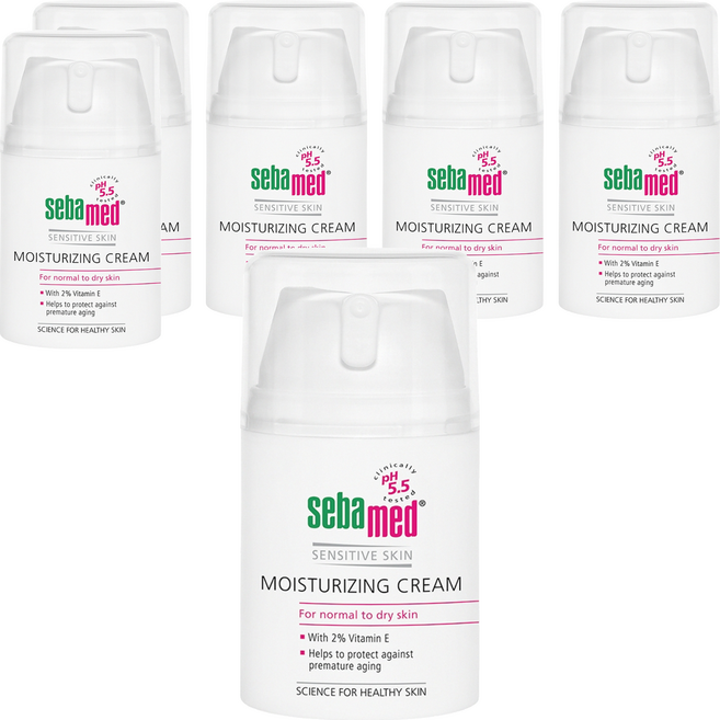 sebamed 施巴 保濕修護霜 含2%維他命E 適用於一般/敏感肌膚, 50ml, 6瓶