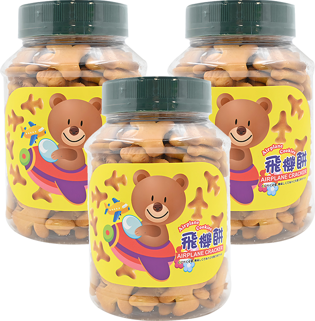 旺揚 飛機餅 台灣製造, 原味, 150g, 3罐