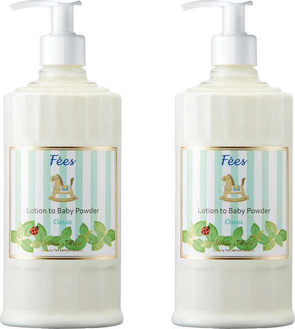 Fees BEBE 嬰兒爽身乳液 經典香, 300ml, 2瓶