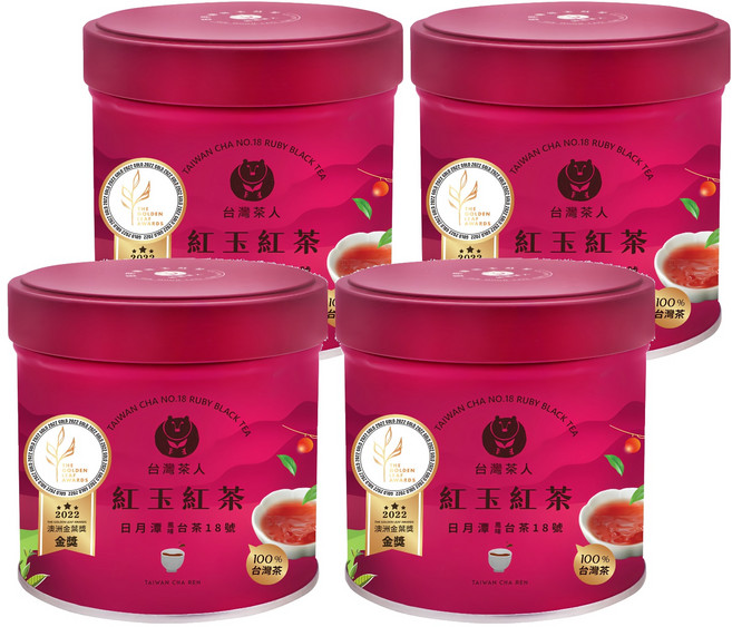 台灣茶人 日月潭紅玉紅茶, 40g, 1入, 4罐