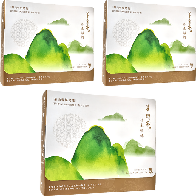 HGT 華剛茶業 萌來運轉 梨山輕焙烏龍茶包禮盒 3g, 茶包 40包, 3盒