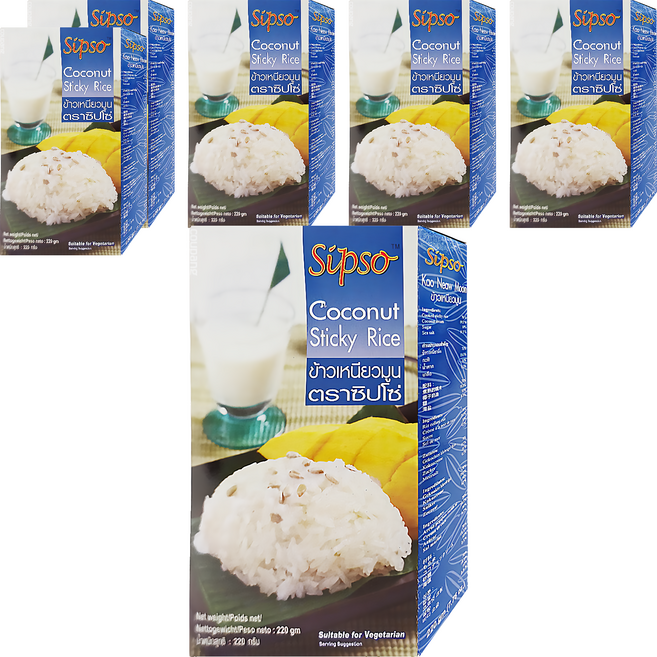 Sipso 泰國椰漿糯米飯, 220g, 6盒