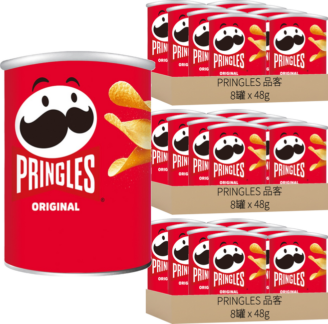 PRINGLES 品客 原味洋芋片, 48g, 24罐