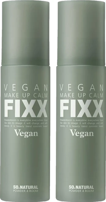 so natural 台灣公司貨 FIXX VEGAN 積雪草鎮靜定妝噴霧, 100ml, 2瓶