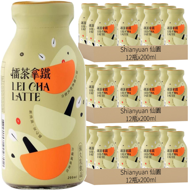 Shianyuan 仙園 擂茶拿鐵, 200ml, 36瓶