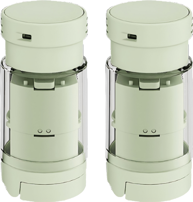 SP SAUCE 新色系 攜帶型5合1藥盒 S-4941 4.4 x 4.4 x 9.2cm 綠色, 2個