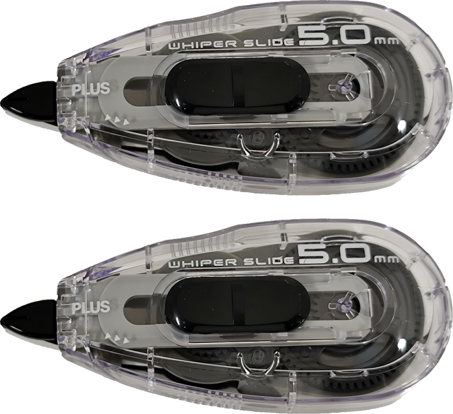 PLUS 普樂士 SLIDE魔法修正帶 WH-015 5mm X 10M, 2入