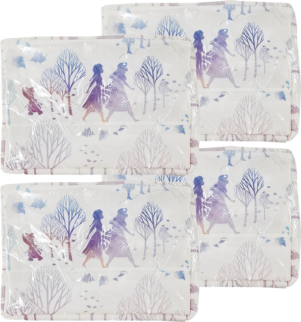 收納王妃 迪士尼收納系列 冰雪收納桶 方形, 彩色樹林, 4個