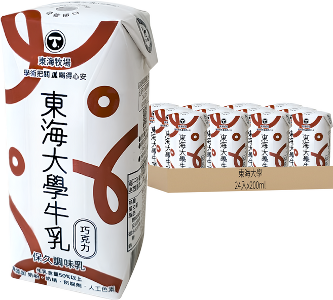 東海大學 巧克力保久乳, 24入, 200ml