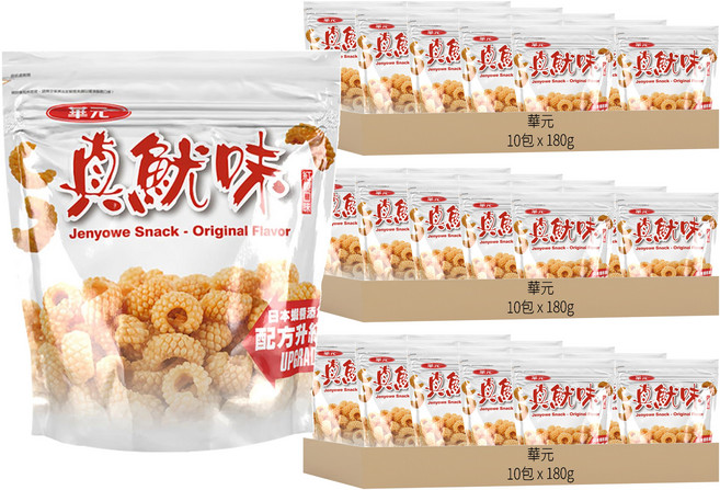 華元 真魷味 紅燒口味, 180g, 30包