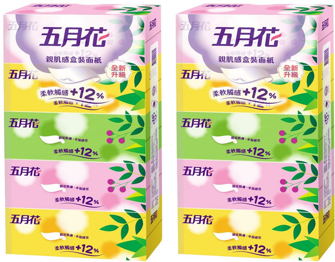 五月花 親肌感盒裝面紙 160張, 5盒, 2組
