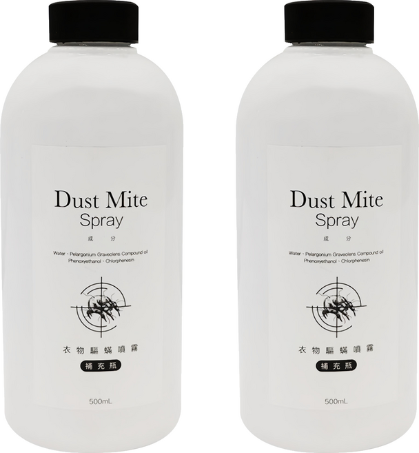 CHEF CLEAN 淨毒五郎 衣物驅蟎噴霧 補充瓶, 500ml, 2瓶