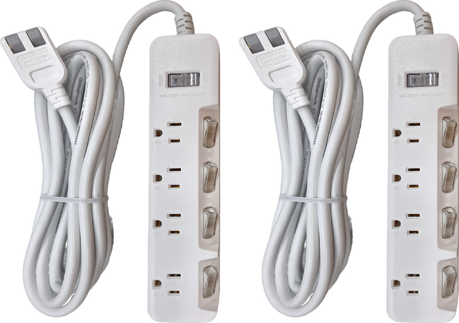 iPlus 保護傘 5切4座3P 安全延長線 簡約純白系列 PU-3546, 2.7m, 簡約純白, 2條