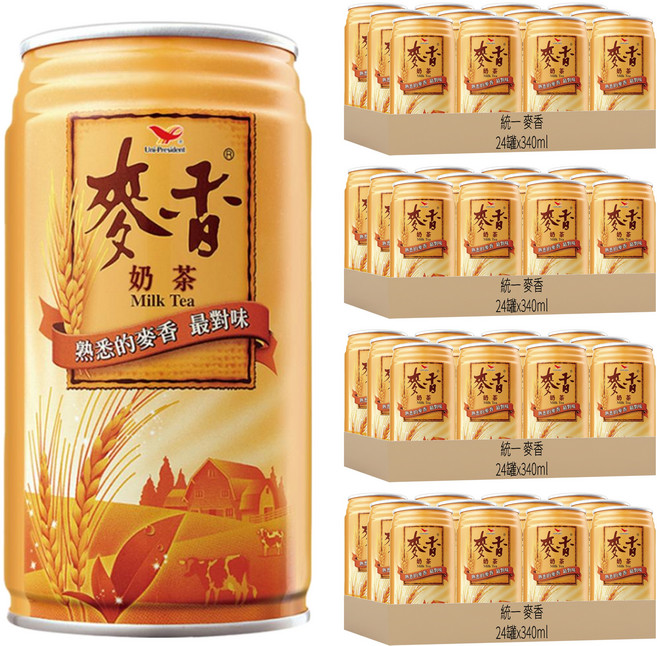 統一 麥香 奶茶, 340ml, 96罐