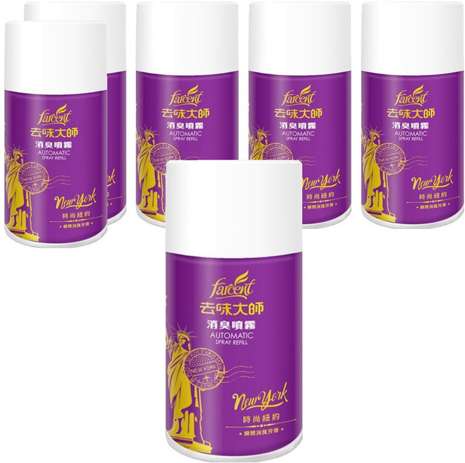 farcent 花仙子 去味大師 消臭噴霧 時尚紐約, 6瓶, 280ml
