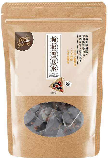 fresh grains 長青穀典 枸杞黑豆水, 8g, 24入, 1袋