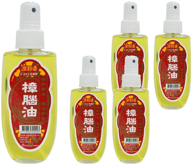 室翲香 玻璃樟腦油, 100ml, 5瓶