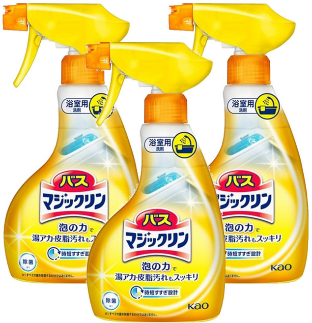 Kao 花王 Magiclean 魔術靈 浴室清潔噴霧 柑橘香, 350ml, 3瓶
