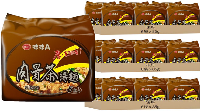 味丹 味味A 肉骨茶湯麵 85g, 90包