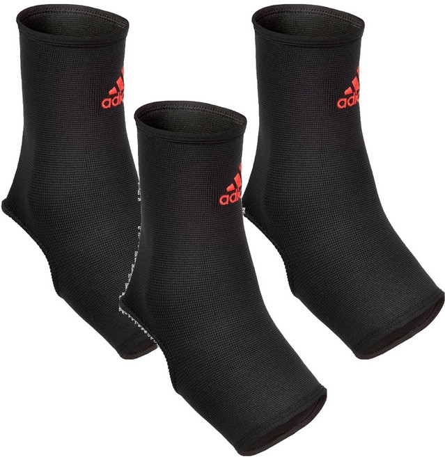 adidas 愛迪達 Recovery系列 踝關節用彈性透氣護套 ADSU-12409RD, 3個, 黑色