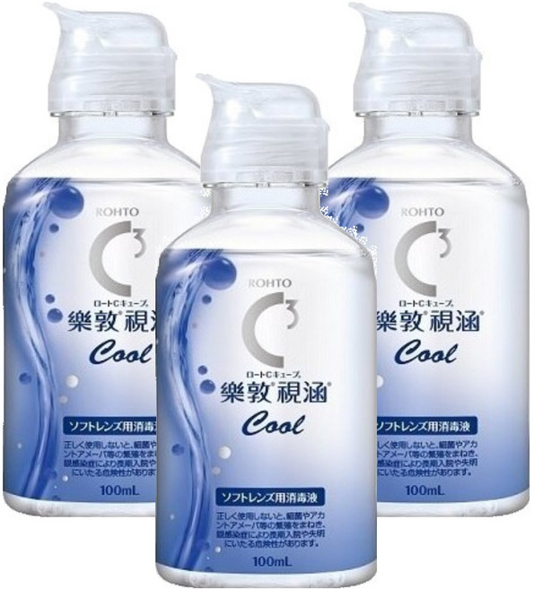 ROHTO 樂敦 視涵 水感多效保養液 清涼滋潤, 100ml, 3瓶