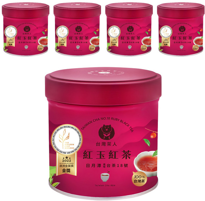 台灣茶人 日月潭紅玉紅茶, 40g, 1入, 5罐