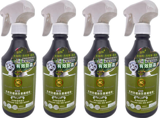 qundo 康朵 天然防蛾蚋果蠅噴劑, 400ml, 4瓶