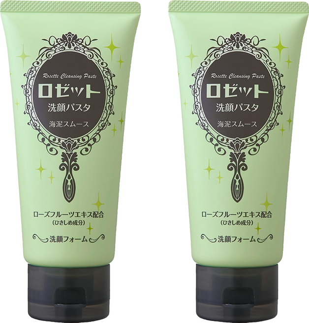 ROSETTE 露姬婷 海泥毛孔潔淨洗面乳 粉刺黑頭對策 極淨光澤 120g, 2條