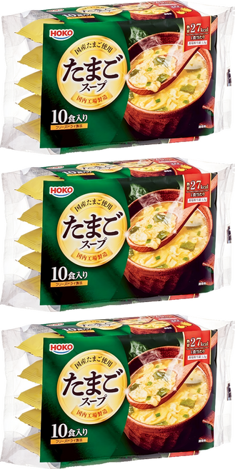 HOKO 寶幸 即食蛋花湯 10包, 64g, 3袋