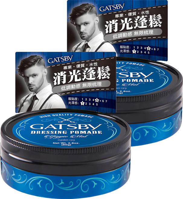 GATSBY 經典消光髮油, 80g, 2件