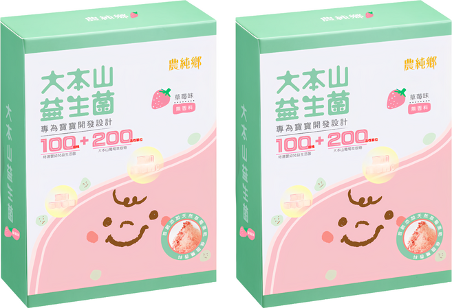 農純鄉 大本山益生菌粉 草莓味, 30包, 2g, 2盒