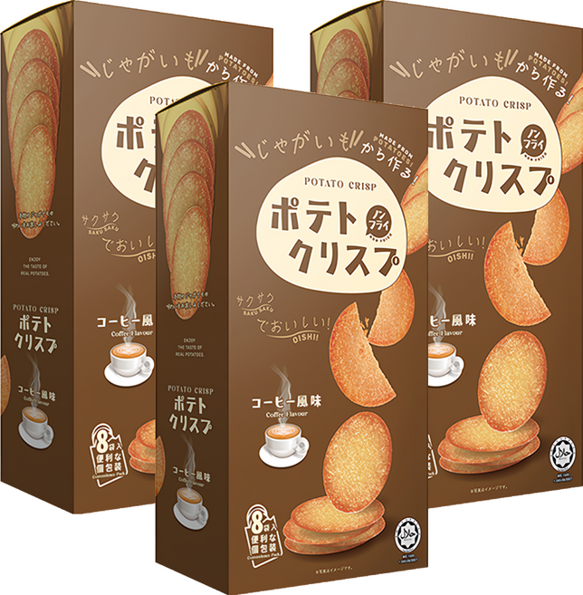 Win2 日本版 馬鈴薯脆餅 咖啡味, 160g, 3盒
