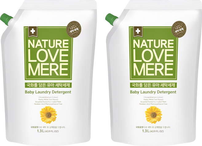 NATURE LOVE MERE 林貝兒潔淨洗衣精, 1.3L, 2包