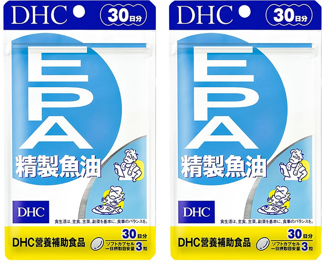 DHC 台灣公司貨 精製魚油EPA 30日份, 90顆, 433mg, 2包