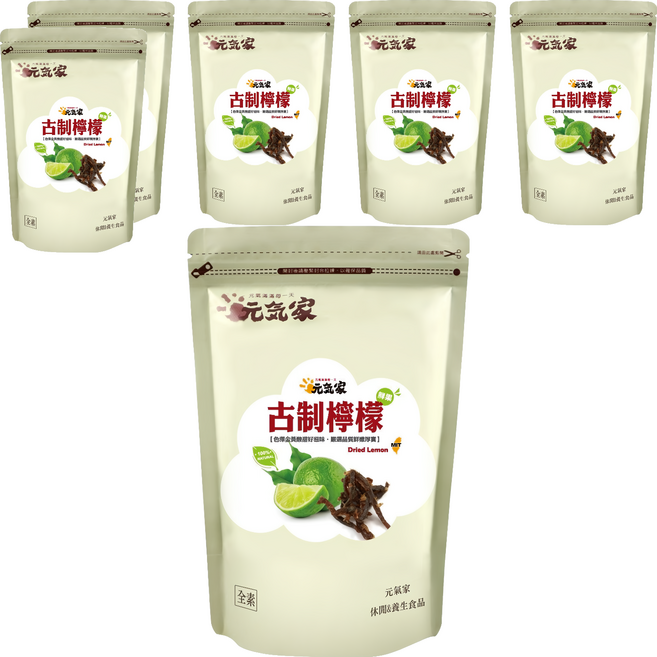 元氣家 古制檸檬乾, 200g, 6包