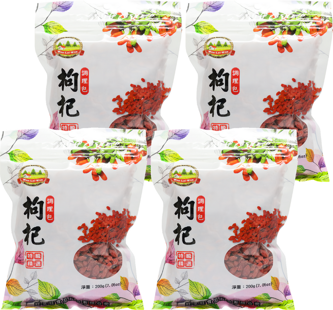 WON LAI WON 旺來旺 調理用枸杞, 200g, 1入, 4包