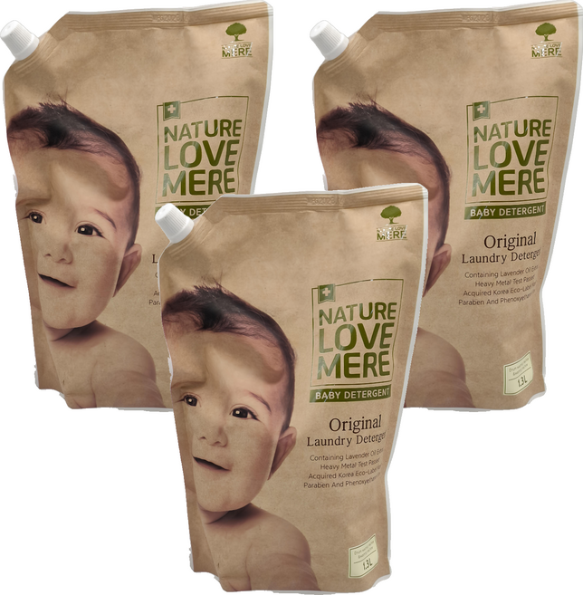 NATURE LOVE MERE 林貝兒低敏洗衣精, 1.3L, 3包