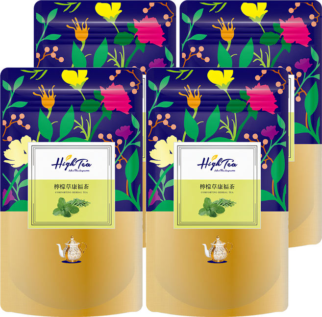 High Tea 伂橙 檸檬草康福茶, 12包, 4袋, 2g