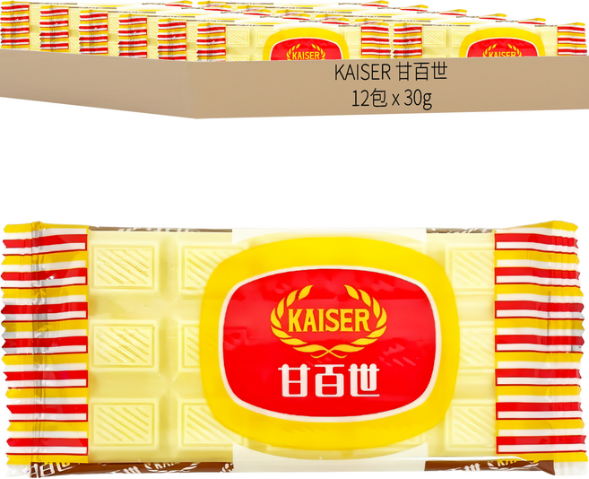 KAISER 甘百世 白巧克力糖, 30g, 12片
