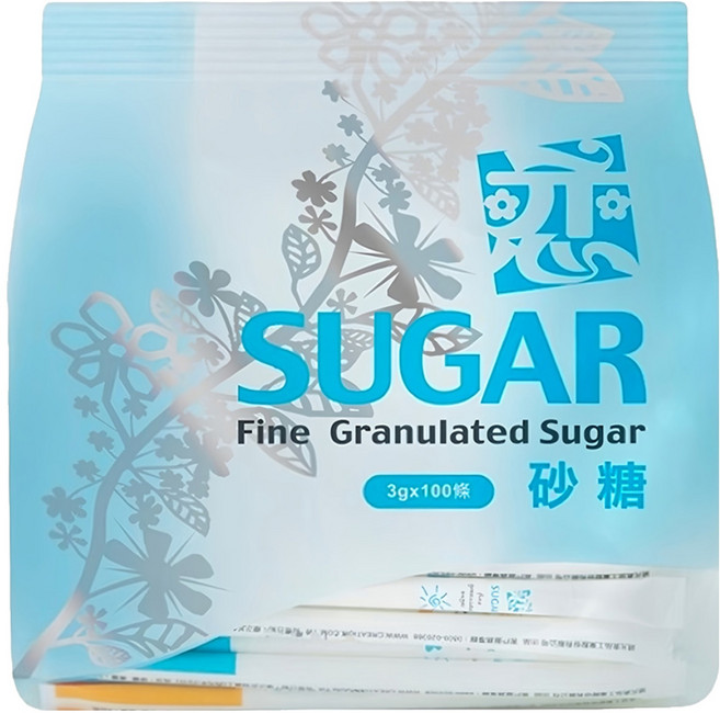 戀 長條砂糖 100入, 300g, 1袋