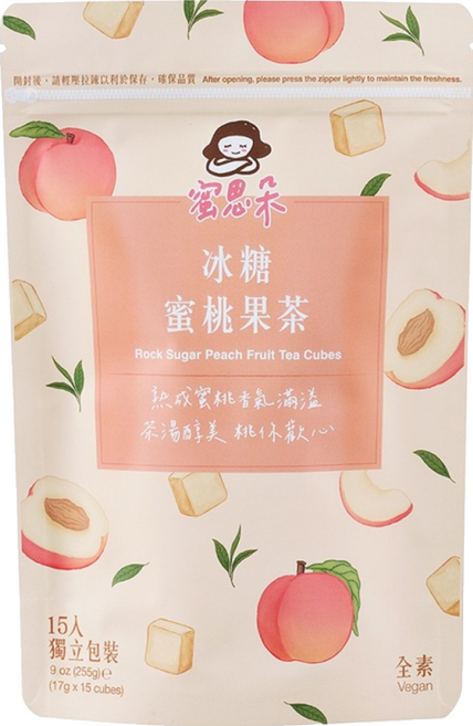 蜜思朵 NEW 冰糖蜜桃果茶, 15顆, 17g, 1袋