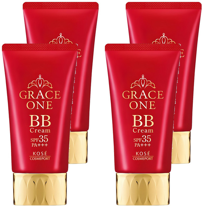 KOSE 高絲 GRACE ONE 極上活妍 台灣公司貨 特濃彈力BB霜 SPF35 PA+++, 明亮色, 50g, 4條