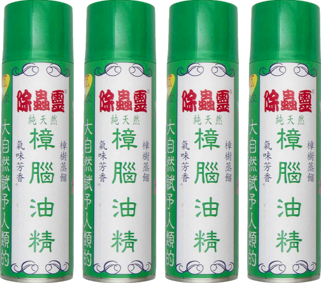 除蟲靈 純天然樟腦油精, 550ml, 4瓶