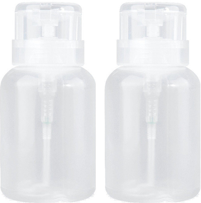 按壓分裝瓶 200ml, 透明色, 2個