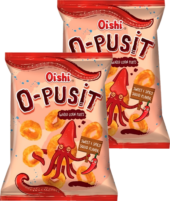Oishi 上好佳 辣魷魚口味餅乾, 2個, 80g