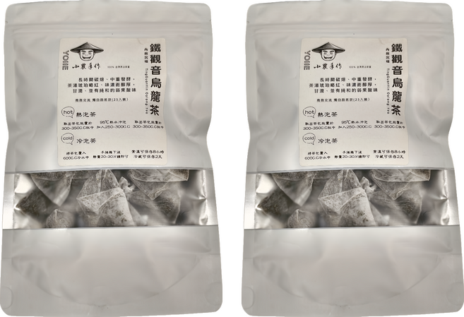 YOIIE 小農手作 鐵觀音烏龍茶三角立體茶包 100% 文山坪林茶區, 3g, 25包, 2袋